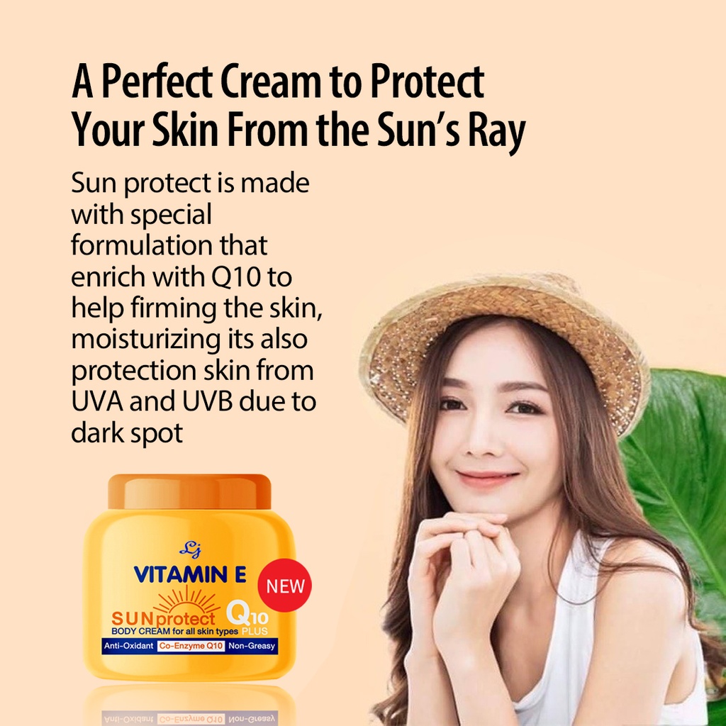 LOVE JOJO VITAMIN E SUNBLOCK BODY CREAM _ Q10 PLUS