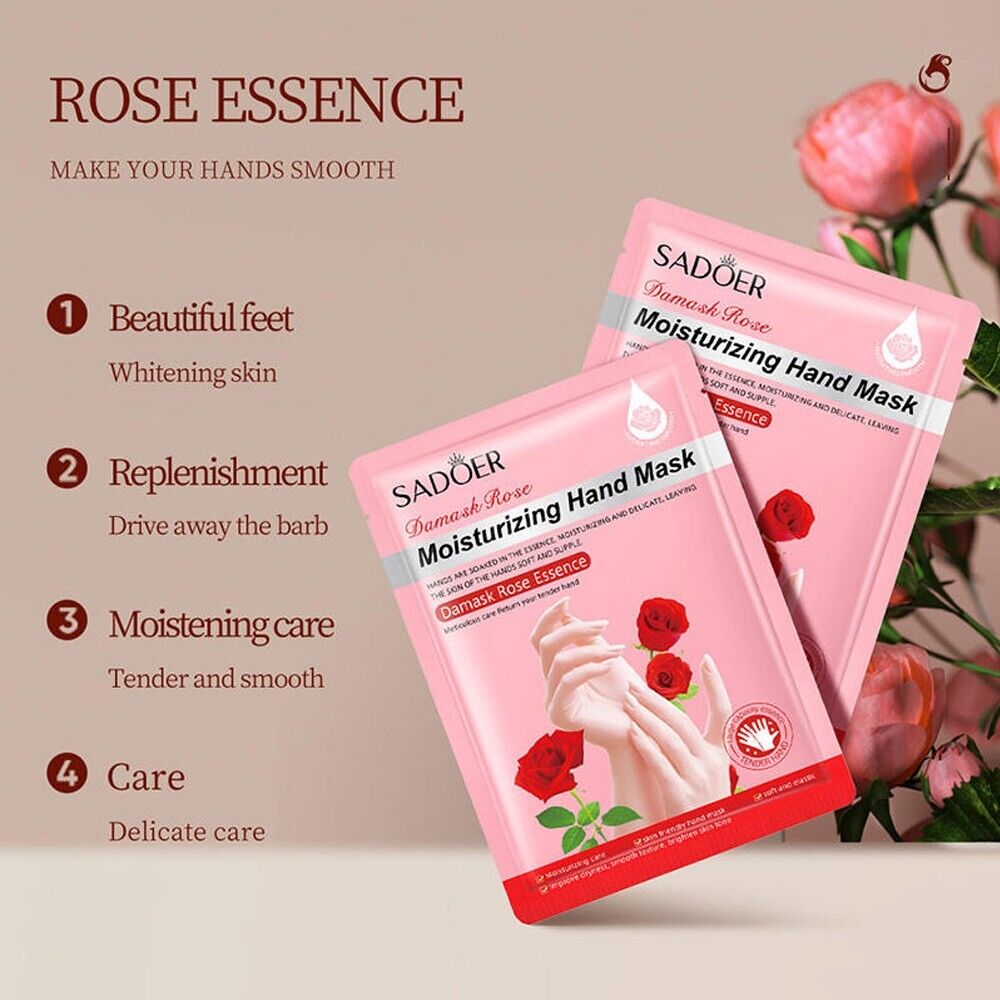 Sadoer Moisturizing Hand Mask - Damask Rose Essence