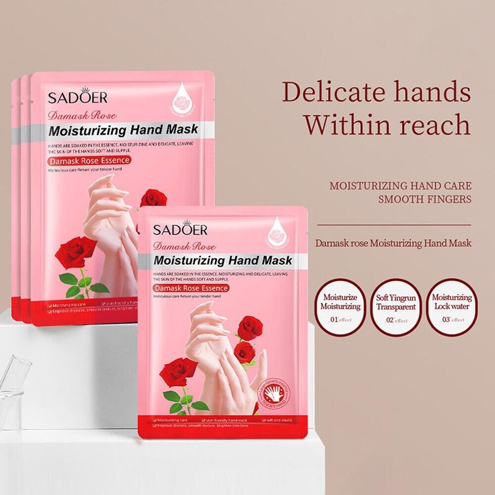 Sadoer Moisturizing Hand Mask - Damask Rose Essence