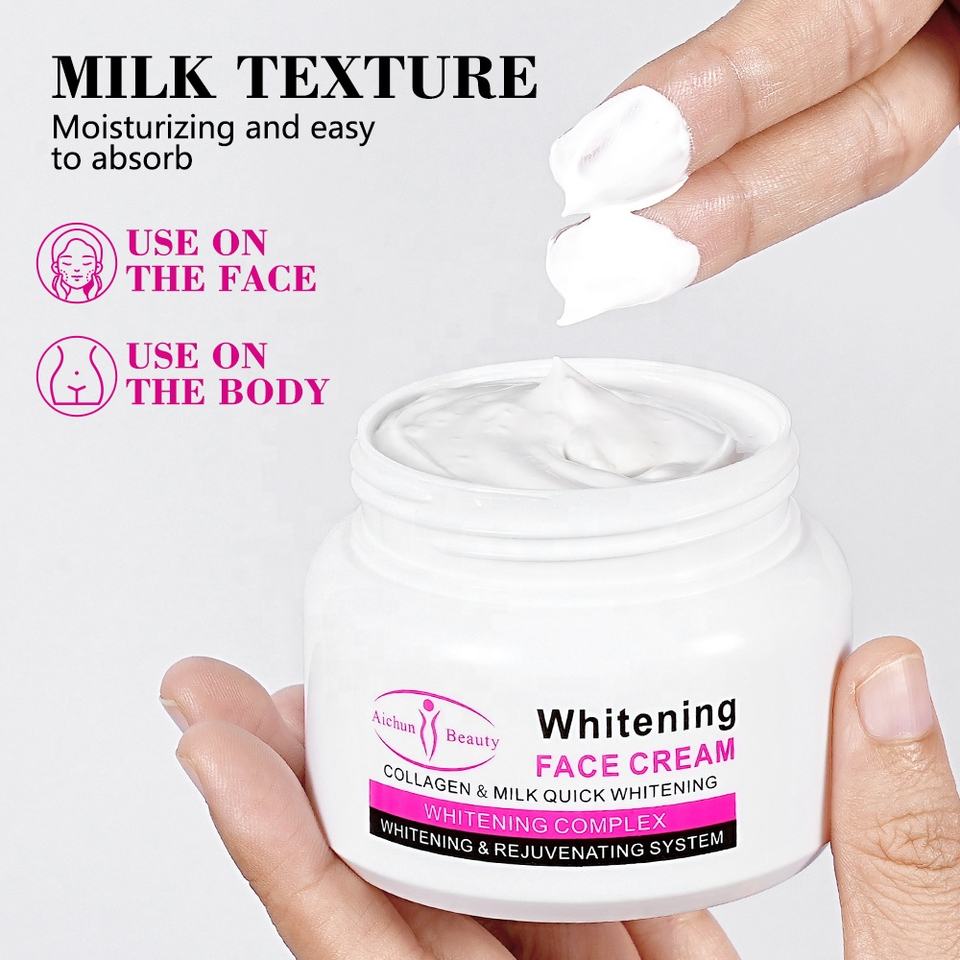 AICHUN BEAUTY WHITENING FACE CREAM COLLAGEN & MILK QUICK WHITENING