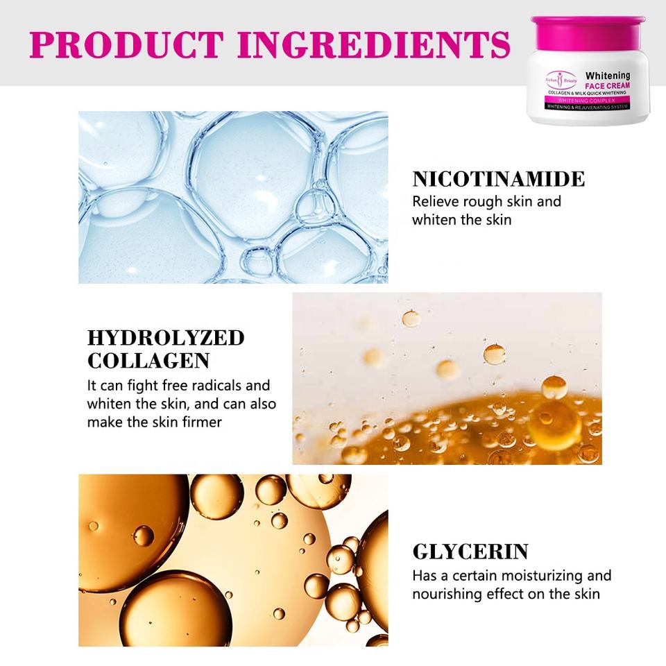 AICHUN BEAUTY WHITENING FACE CREAM COLLAGEN & MILK QUICK WHITENING