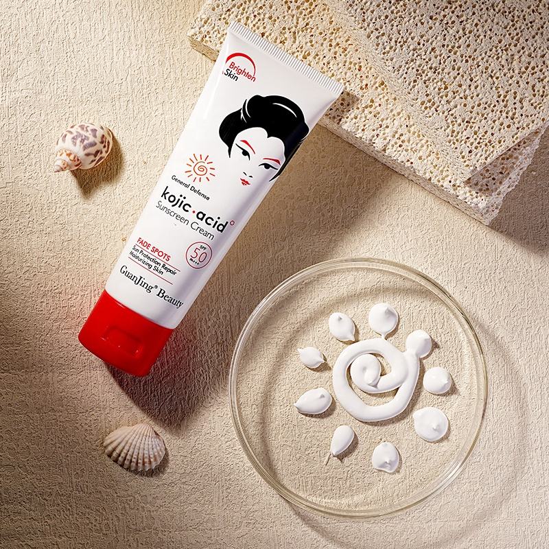 Kojic Acid Sunscreen Cream Fade Spots SPF50