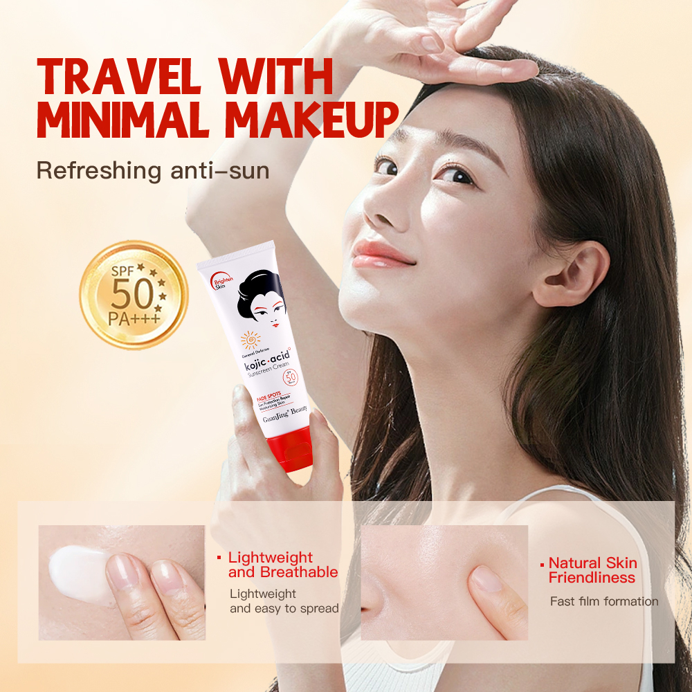 Kojic Acid Sunscreen Cream Fade Spots SPF50