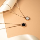 GOLD CLASSIC ROUND PENDANT WOMEN NECKLACE