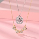 HEART SHAPED 2 WAYS WEARING PENDANT MAGNETIC NECKLACE