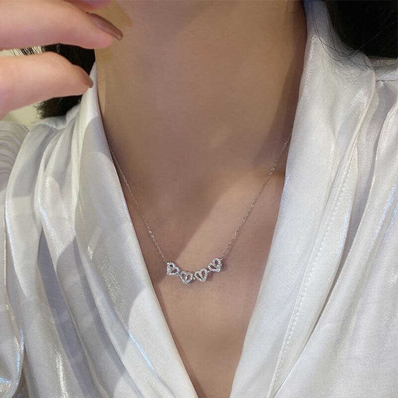 HEART SHAPED 2 WAYS WEARING PENDANT MAGNETIC NECKLACE