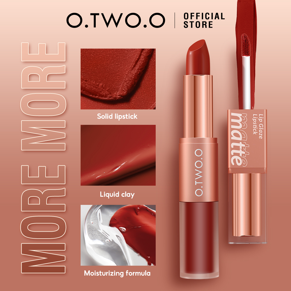 O.TWO.O 2 in 1 Lipstick Double Head Lipstick and Lip Mud