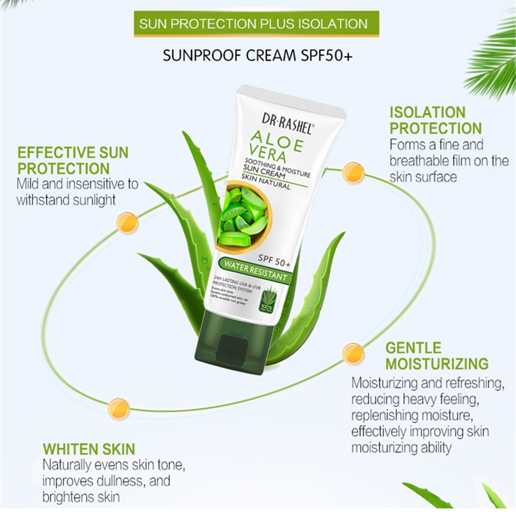 DR.RASHEL ALOE VERA SOOTHING & MOISTURE SUN CREAM SPF50