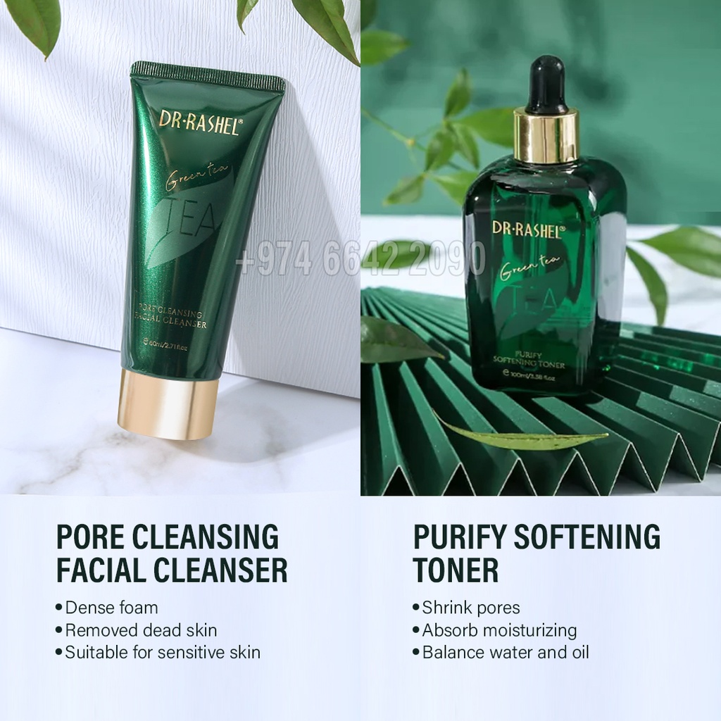 DR.RASHEL GREEN TEA PURIFY BALANCING SKIN CARE KIT 10 PIECES