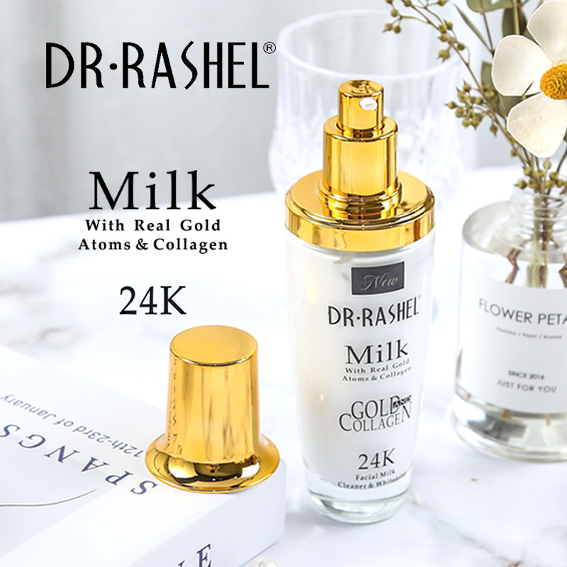 DR.RASHEL MILK WITH REAL GOLD ATOMS & COLLAGEN _ FACIAL MILK CLEANER & WHITENING