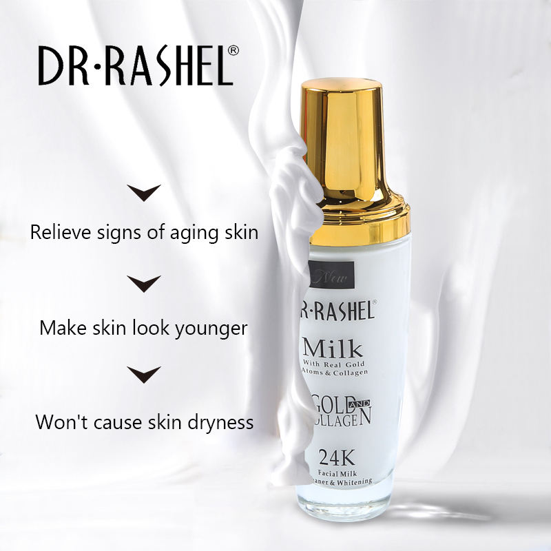 DR.RASHEL MILK WITH REAL GOLD ATOMS & COLLAGEN _ FACIAL MILK CLEANER & WHITENING