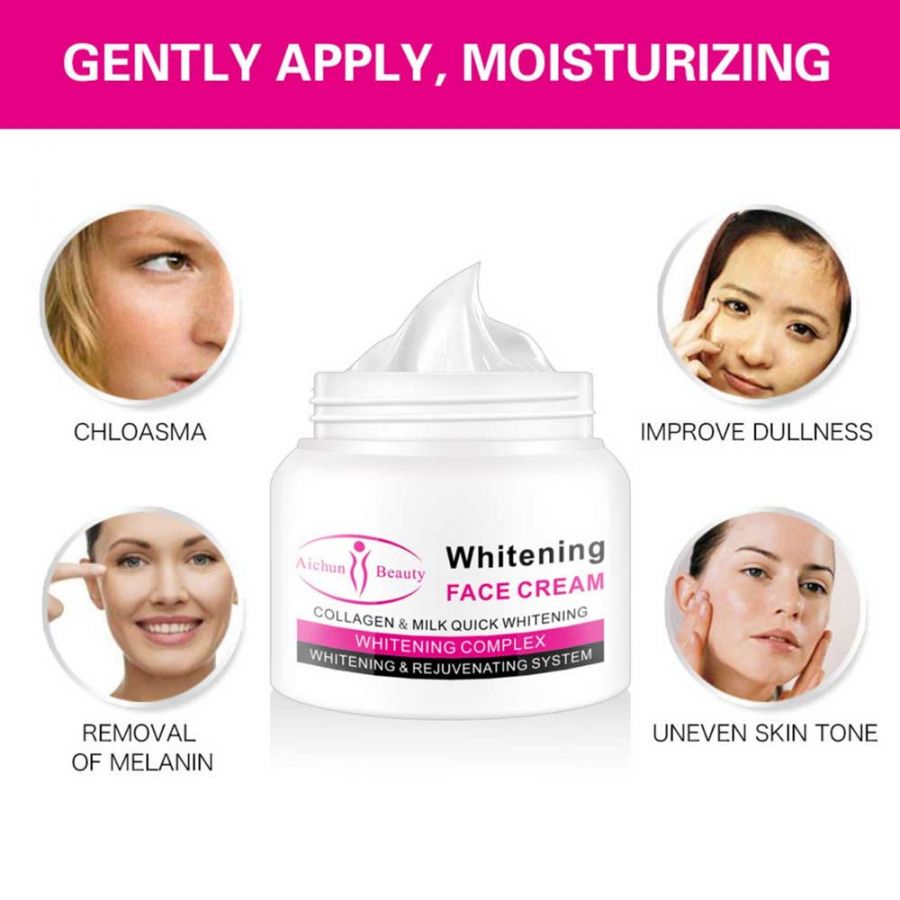 AICHUN BEAUTY WHITENING FACE CREAM COLLAGEN & MILK QUICK WHITENING