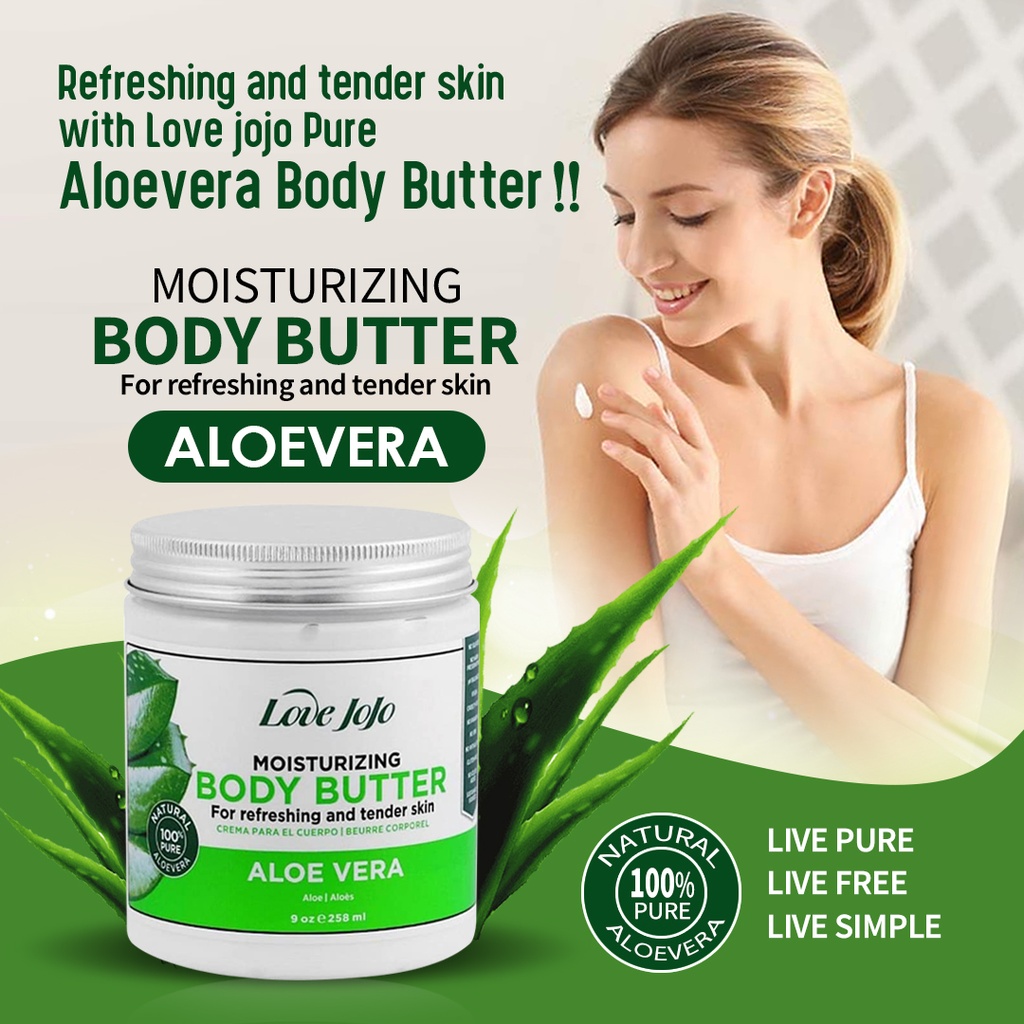 LOVE JOJO MOISTURIZING BODY BUTTER FOR REFRESHING AND TENDER SKIN - ALOE VERA