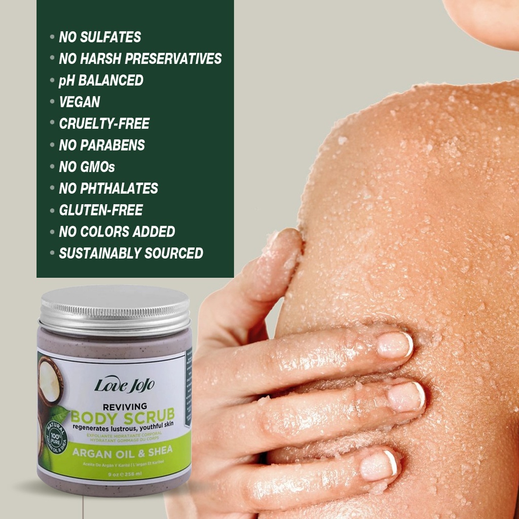 LOVE JOJO REVIVING BODY SCRUB WITH ARGAN OIL & SHEA