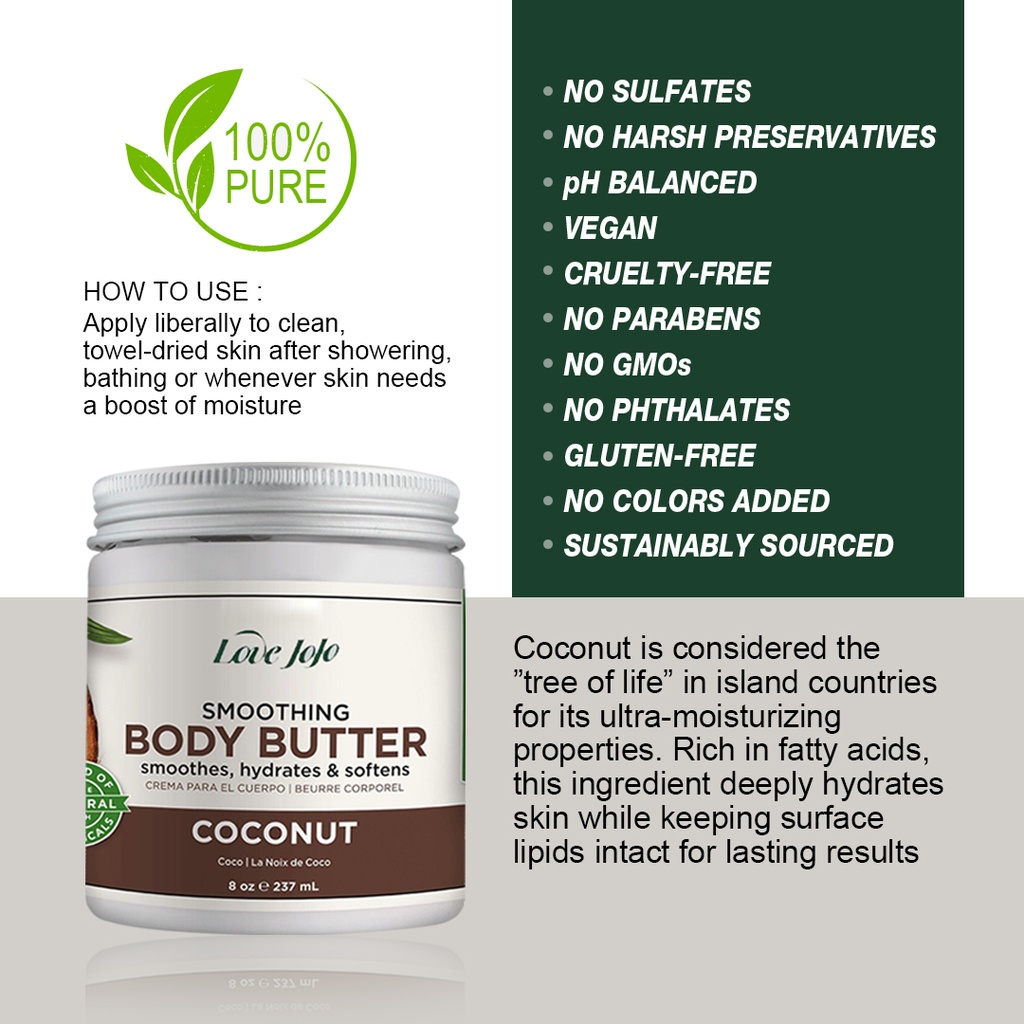 LOVE JOJO SMOOTHING BODY BUTTER COCONUT