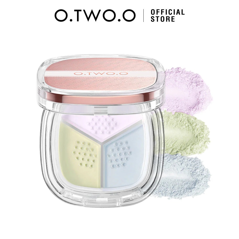O.TWO.O High Quality Long Lasting Oil Control Loose Setting Powder 3-in-1 Delicate Lightweight