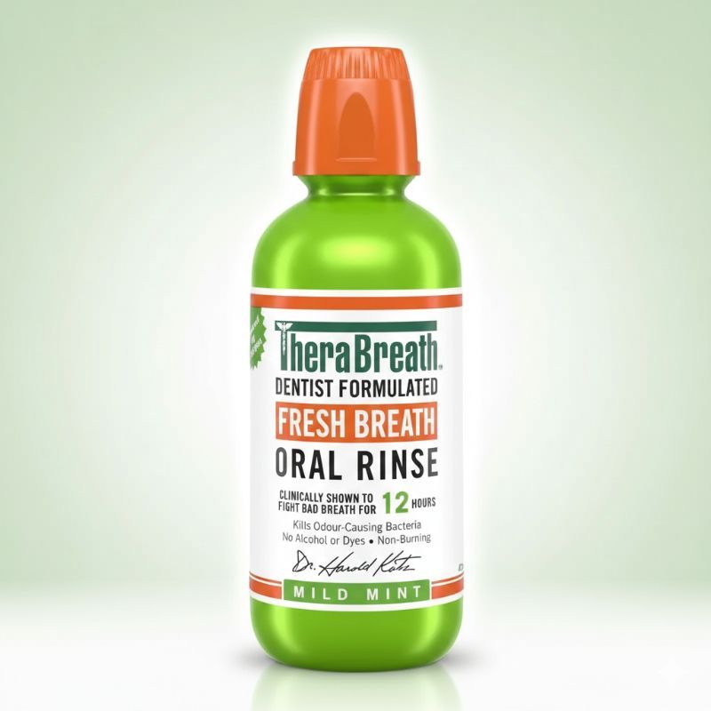 Thera Breath Oral Rinse Mild Mint 473mL