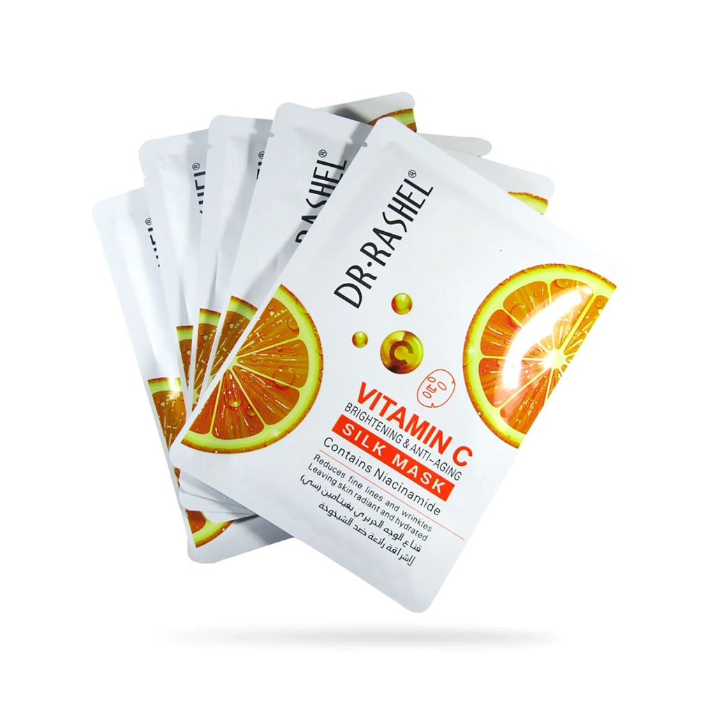Dr.Rashel Vitamin C Brightening & Anti-aging Silk Mask - 25g (1Pc)