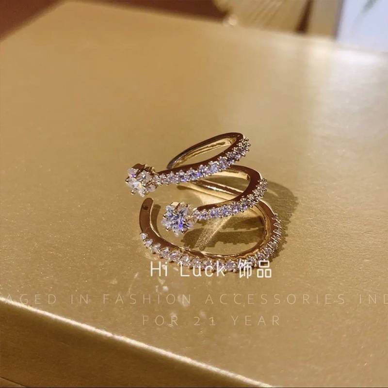 Flash Diamond Micro-set Zircon Ear Cuff Earrings