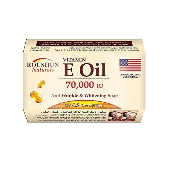 Roushun Naturals Vitamin E Oil Anti Wrinkle & Whitening Soap - 125g