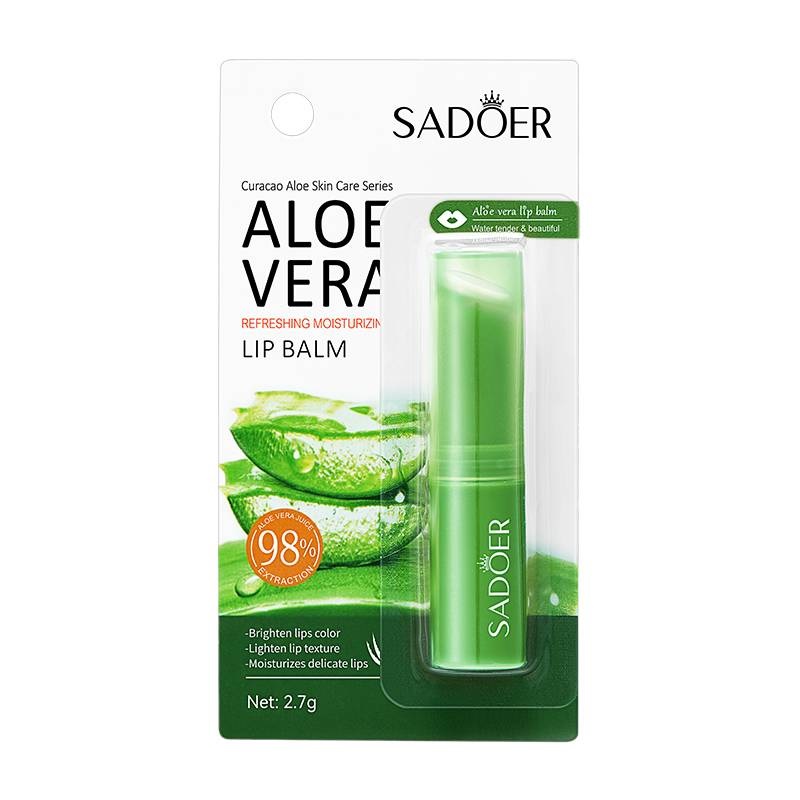Sadoer Aloe Vera Refreshing Moisturizing Lip Balm - 2.7g