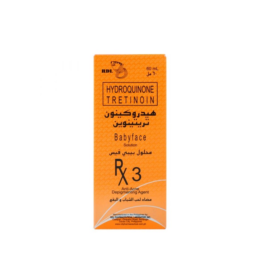 RDL Hydroquinone Tretinoin Babyface Solution RX3 - 60ml
