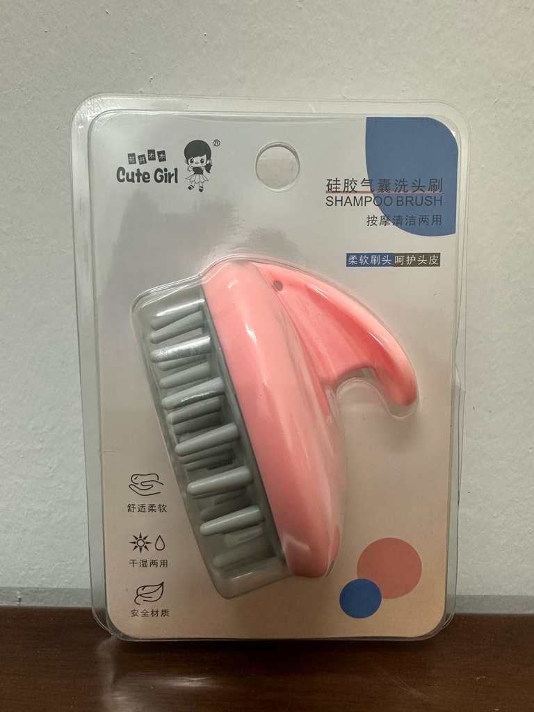 Cute Girl Shampoo Brush (Assorted Color)