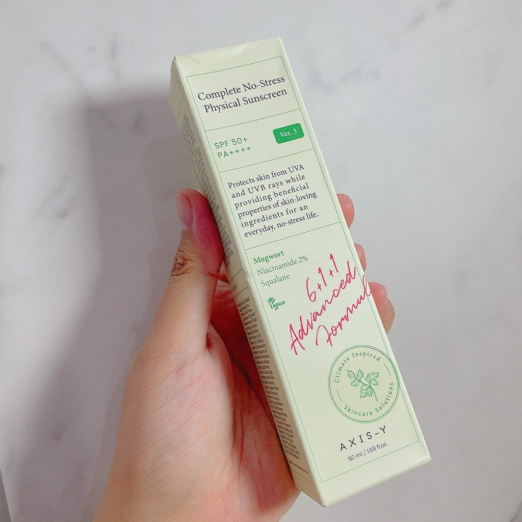 Axis-Y Complete No-Stress Physical Sunscreen SPF50+ Ver.3 - 50ml