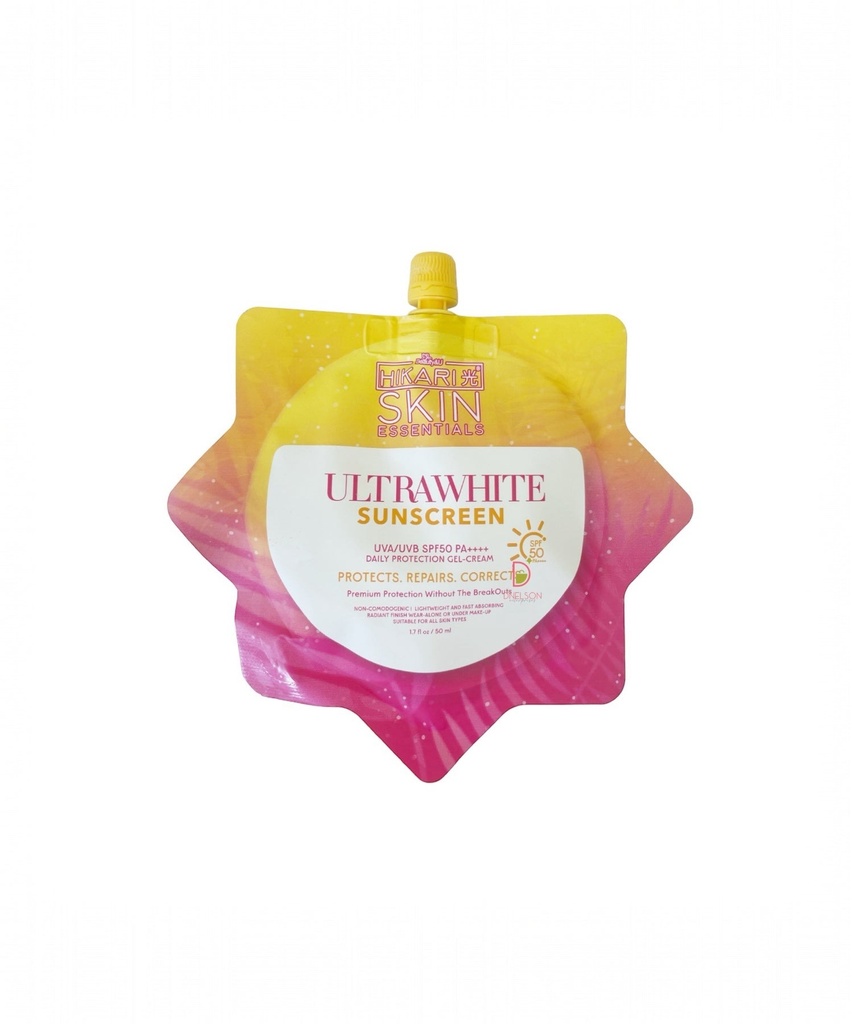 كريم هيكاري سكين إسينشالز ألترا وايت واقي من الشمس بعامل حماية من الشمس 50 Pa++++ 50 مل