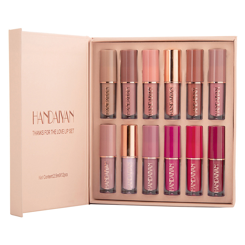 12pcs Handaiyan Matte Liquid Lipstick Set - 12Pcs x 2.5ml