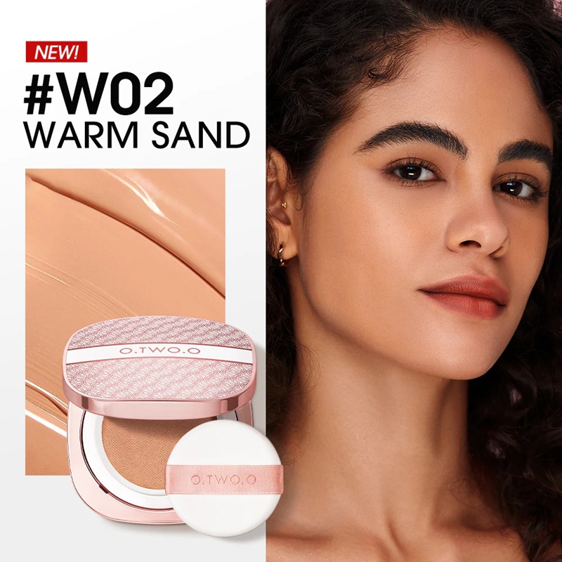 O.TWO.O 2025 BB Cushion Liquid Foundation Medium Coverage Moisturizing Brightening Oil-Control