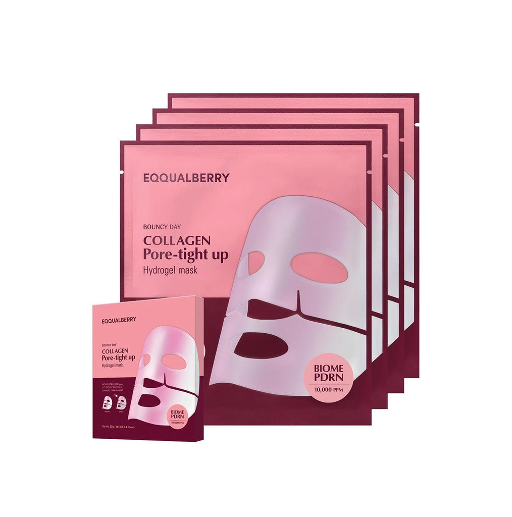 Eqqualberry Collagen Pore-tight up Hydrogel Mask - 30gx4 Sheets Box