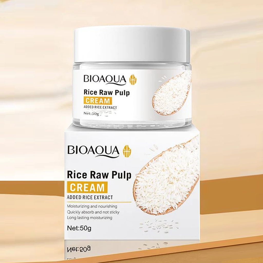 Bioaqua Rice Raw Pulp Cream - 50g