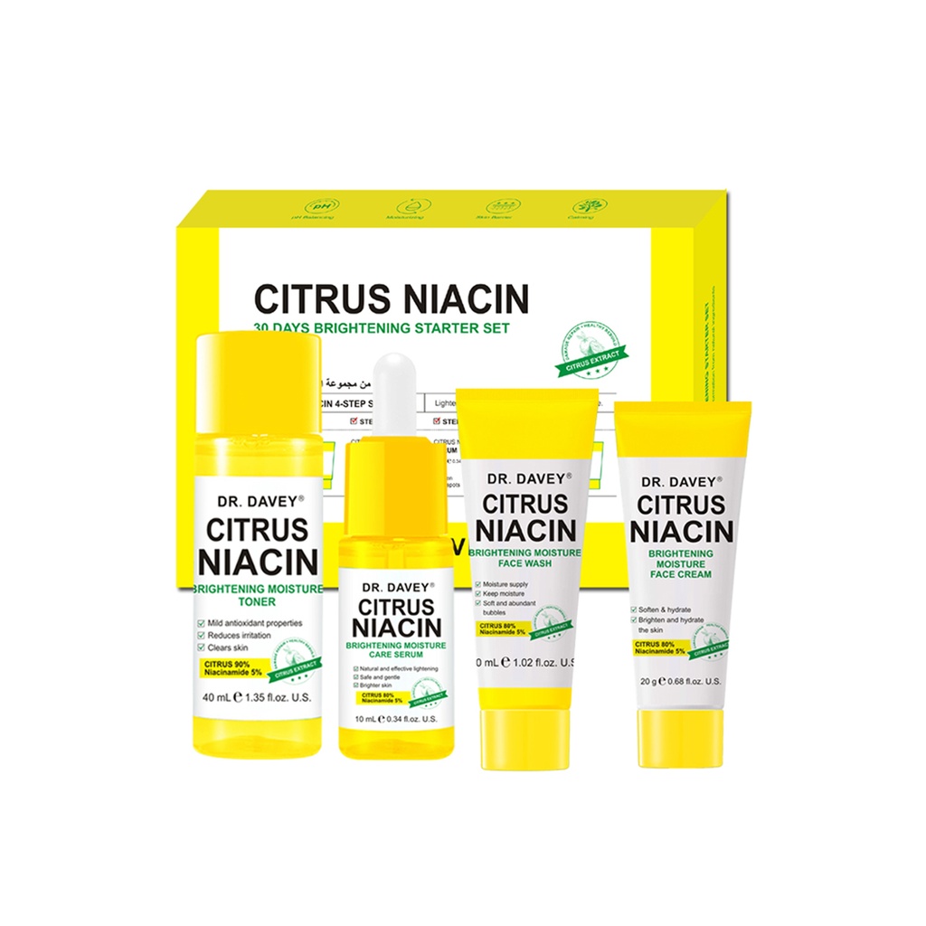 Dr.Davey Citrus Niacin 30 Days Brightening Starter Set (4 in1)