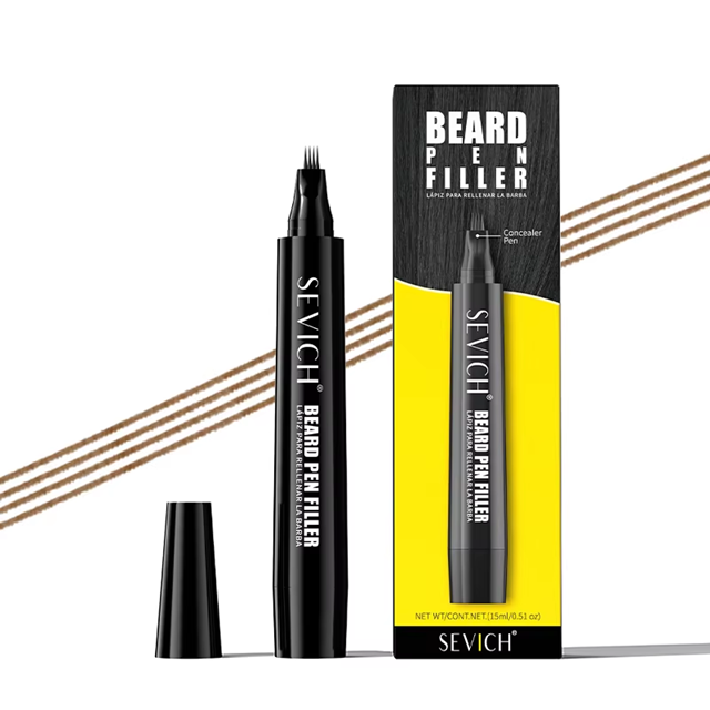 Sevich Mens Beard Pen Kit - Dark Brown