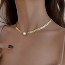 Leaf Pearl Chocker Necklace