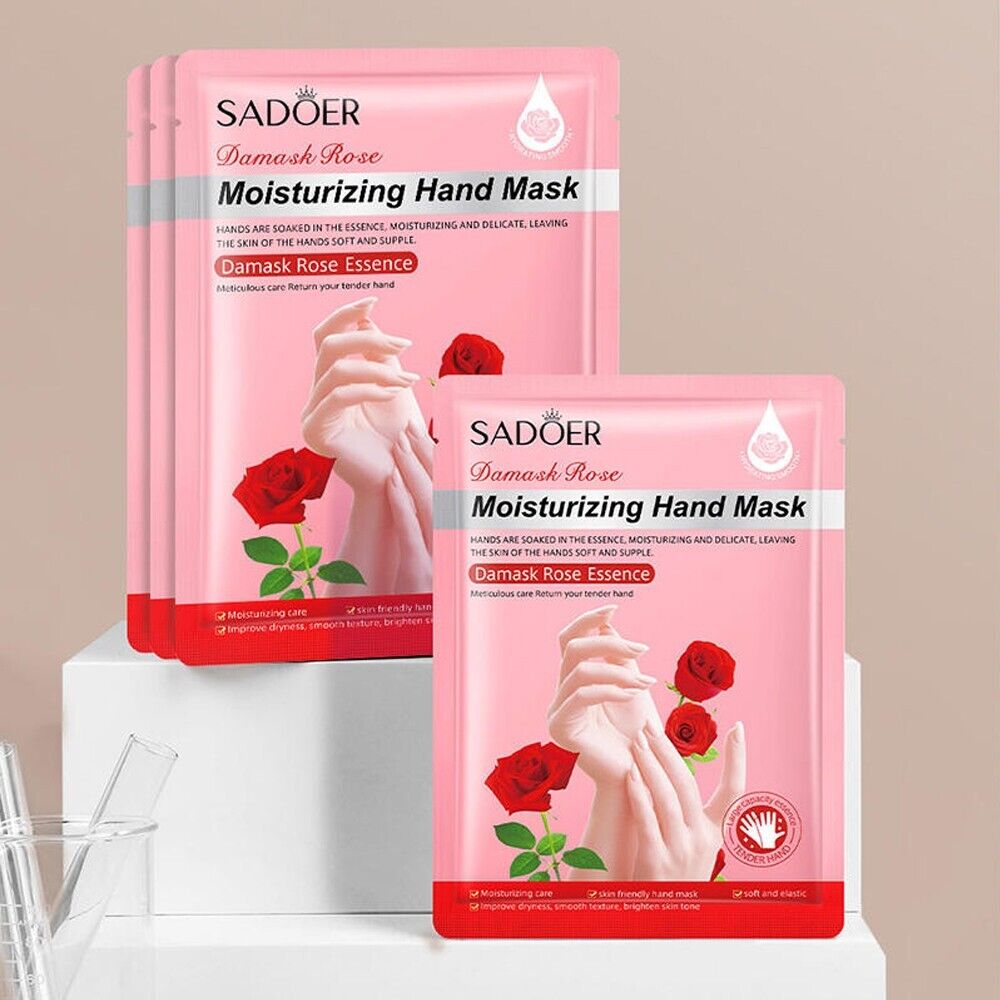 Sadoer Moisturizing Hand Mask - Damask Rose Essence - 35g | Glo Arabia ...