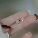 Green Stone Ear Stud